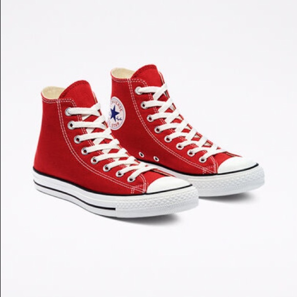 Red high top Converse